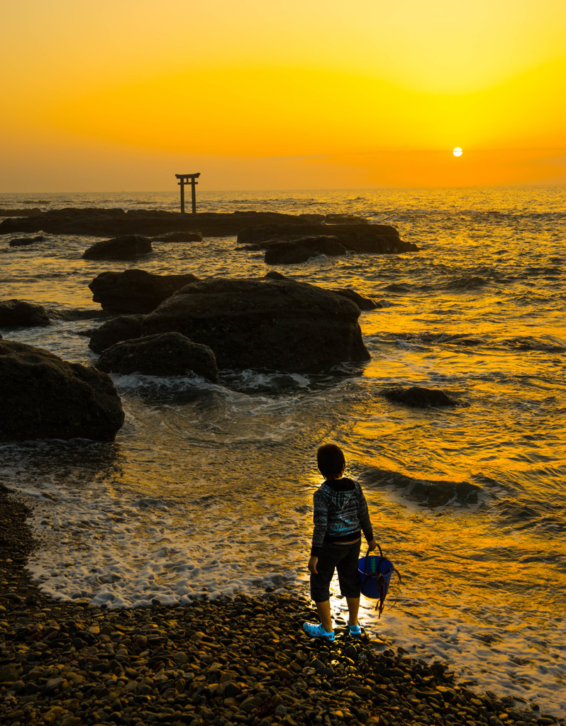 海と少年