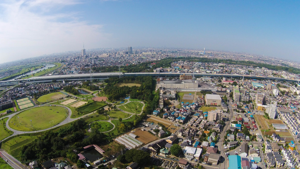 空撮　南を見れば大東京