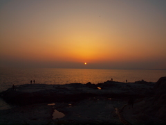 江の島の夕日