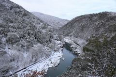 嵐山から観た保津川