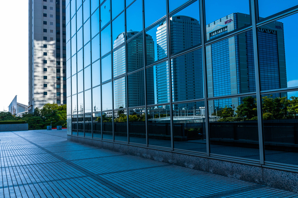 Buildings such as the mirror  