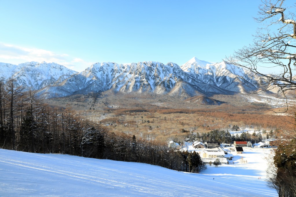 戸隠スキ－場　シルバ－コ－ス上部