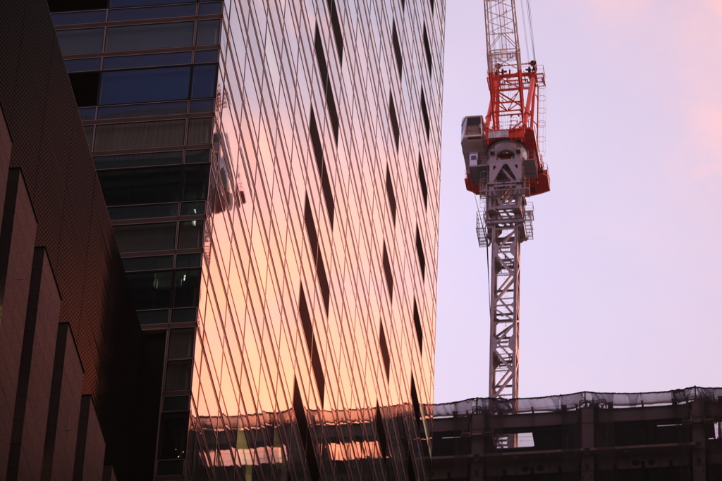 工事現場と反射