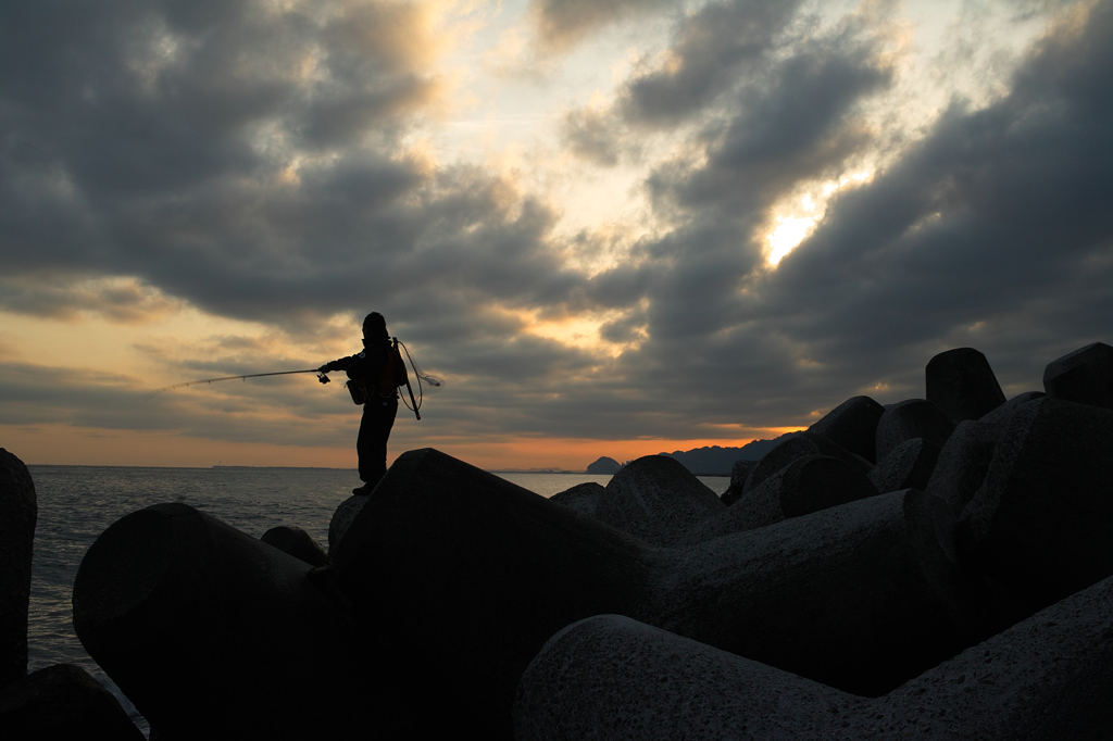 夕まずめに