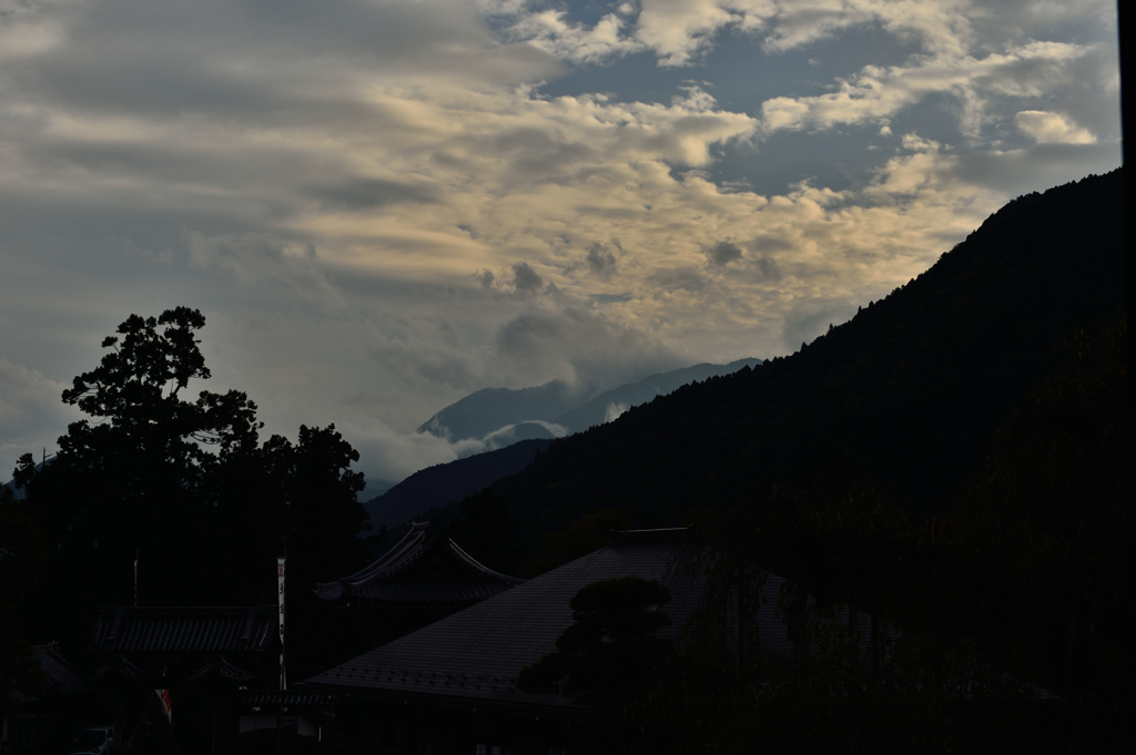 身延山の夕暮れ