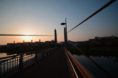 夕暮れの散歩道
