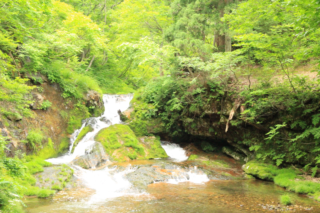 銀山温泉の滝