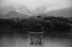 雨の長沢池