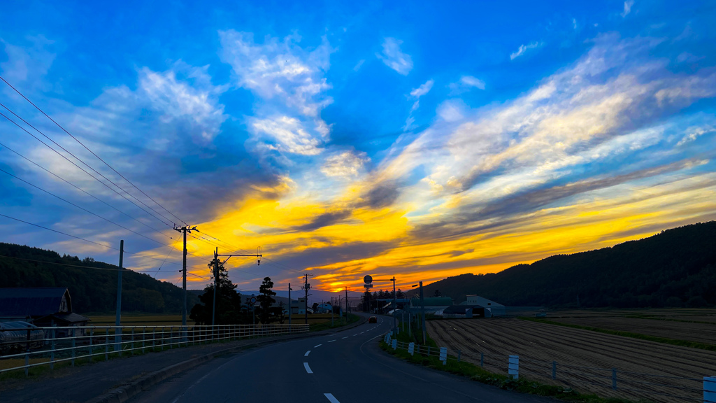 朗根内からの帰り道。 