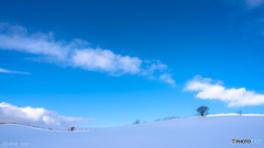 雪山と青い空