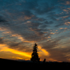 ながれる夕暮れ雲。