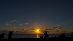 沖縄、終秋の日没