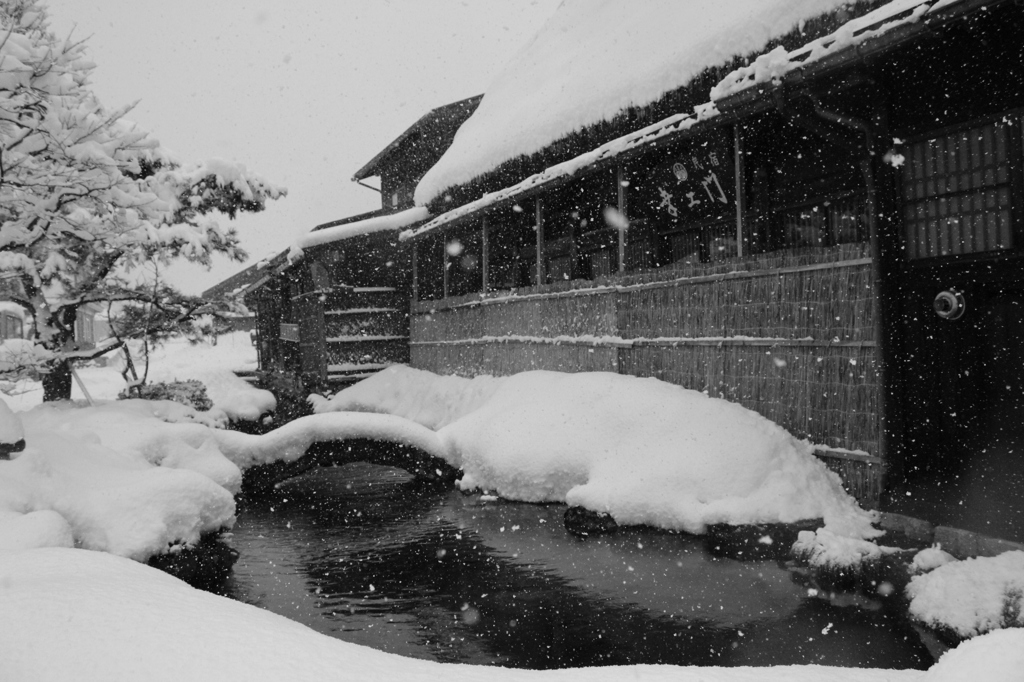白川郷にて