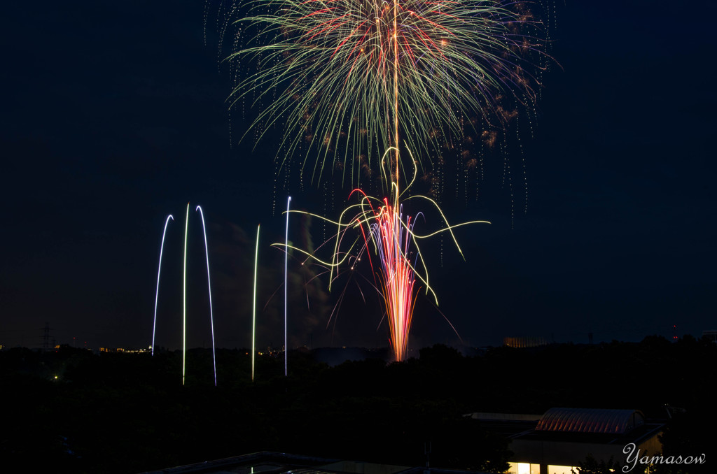七夕祭の花火