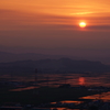 馬っこ山より田園の夕景