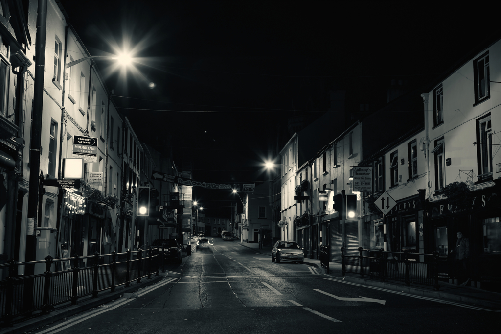 a street at night