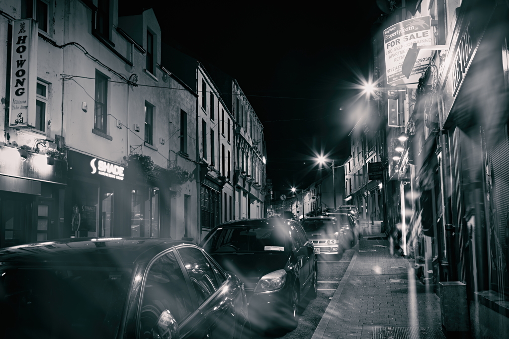 vehicles at night