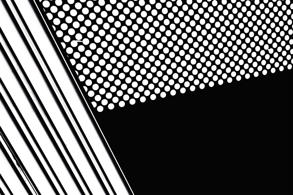 black and white