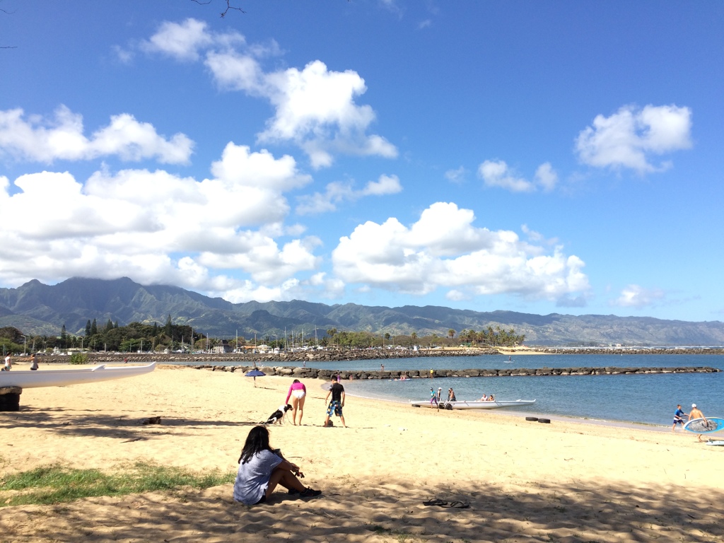 ハレイワの海。