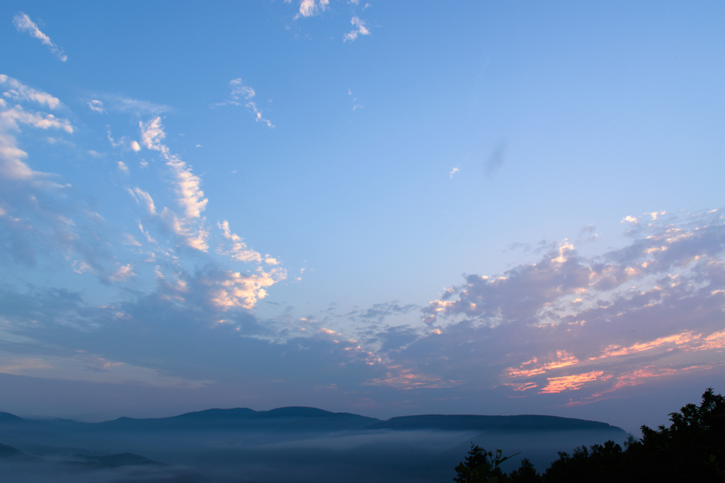 毛無山からの夕焼け。