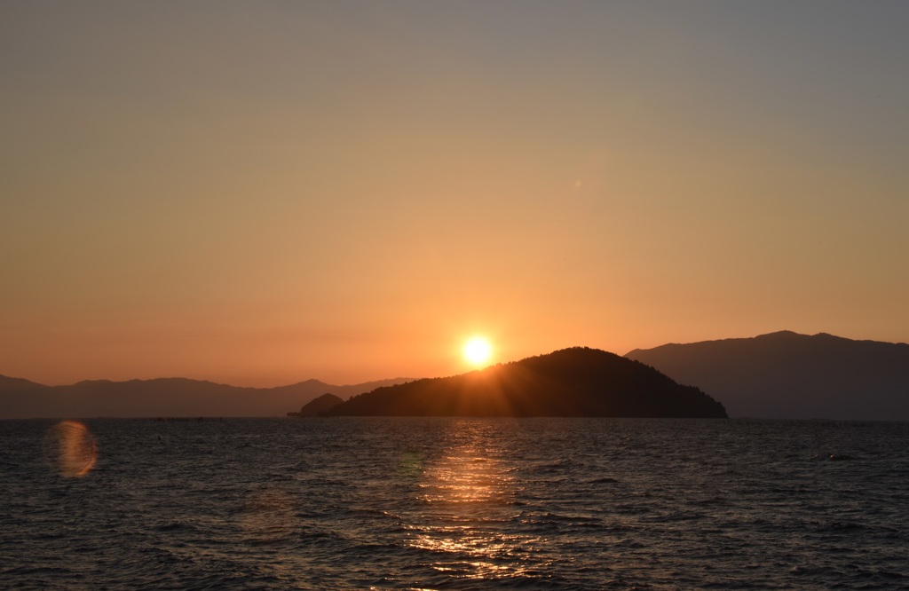 神無月沖島夕景１