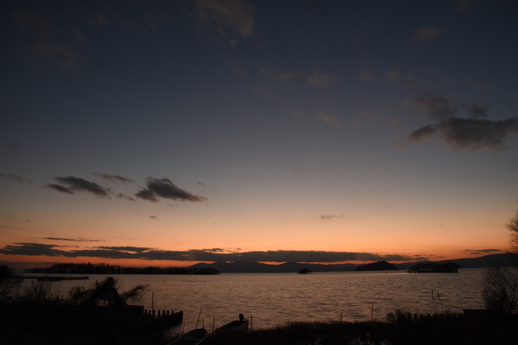 睦月湖北夕景3