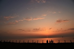 ある、春の日の夕景