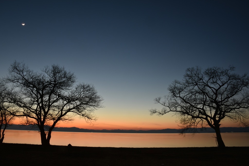 如月長浜夕景Ⅰ-3