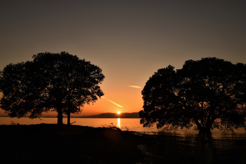 想いがつのる夕陽