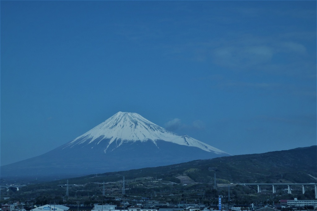 お上りさん1（車窓からの富士山）