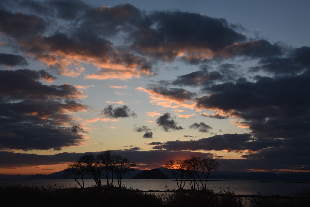 睦月湖北夕景Ⅱ-1