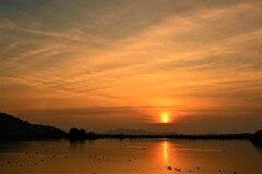 微妙な夕空