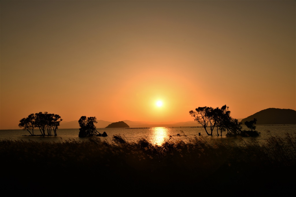 台風がもたらした夕景