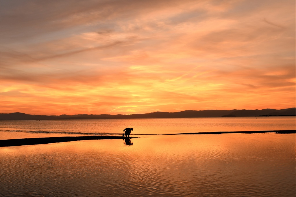 心に沁みる夕焼け