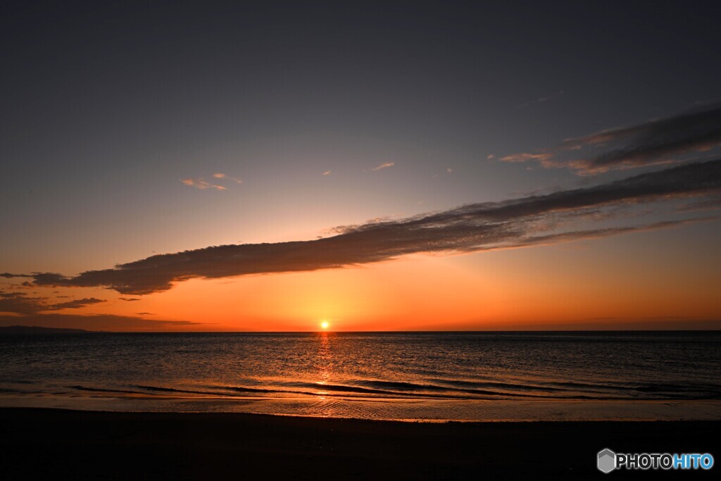 最北端に沈む夕陽