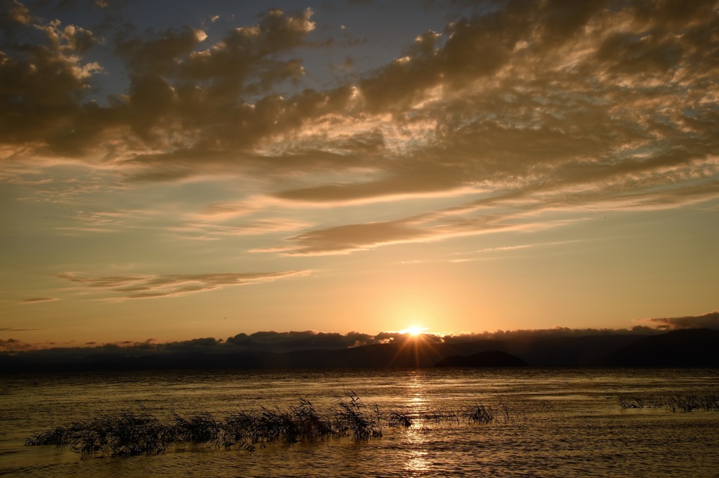 まばゆい夕景