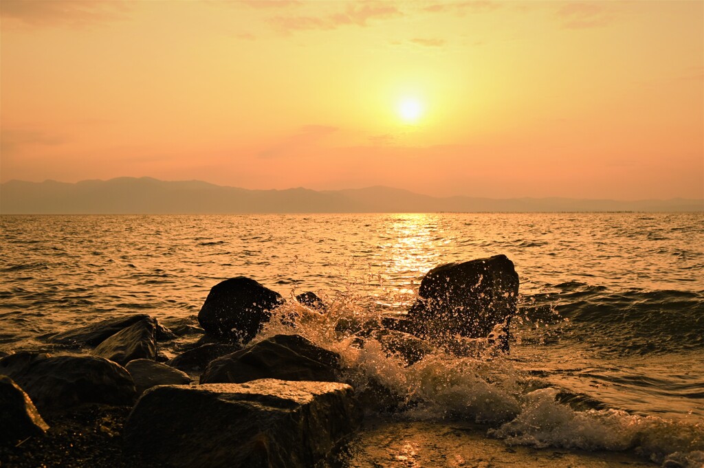 緩やかな夕陽