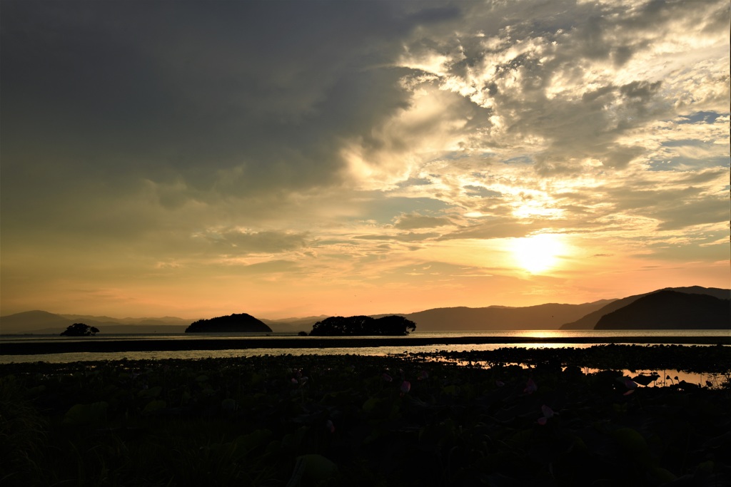 悩んだ夕景・・。