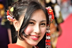 華やかな笑顔