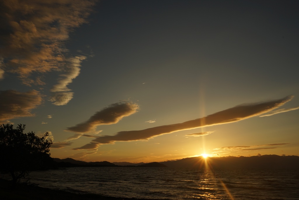 風が見える夕景