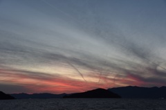 霜月沖島夕景３