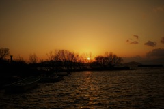 揺らめく夕景