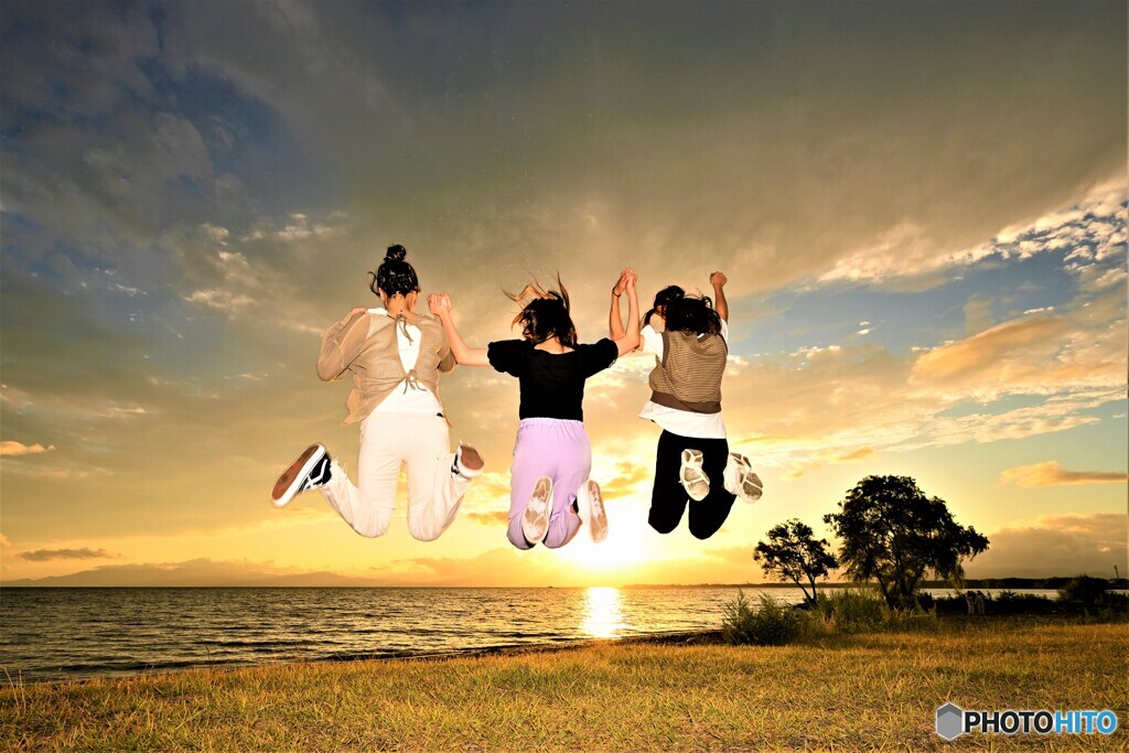 夕陽に負けるな!