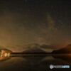 夜霧の精進湖