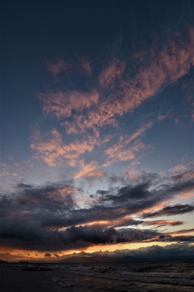 飛翔する夕景