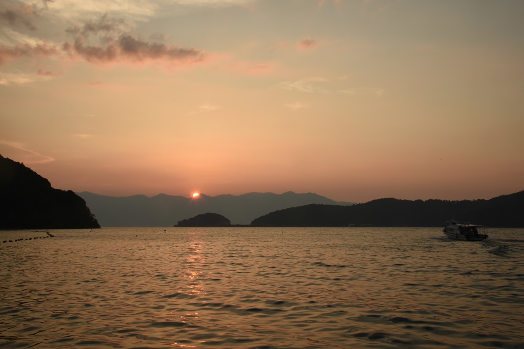 葉月沖島夕景2