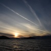 霜月沖島夕景１