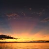 湖上の薄明光線（縦）