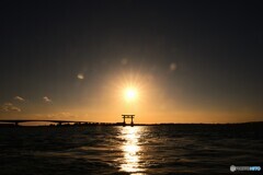 弁天島夕景