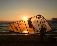 夕陽とともに